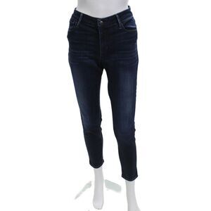 Joe's Collection Women Dark Blue Skinny Ankle Jeans Mid Rise Button Size 30